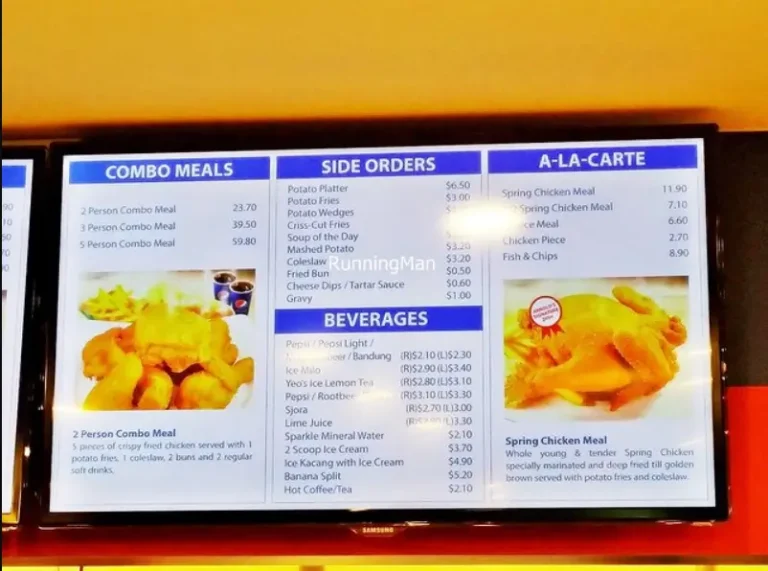 ARNOLD’S FRIED CHICKEN MENU SINGAPORE