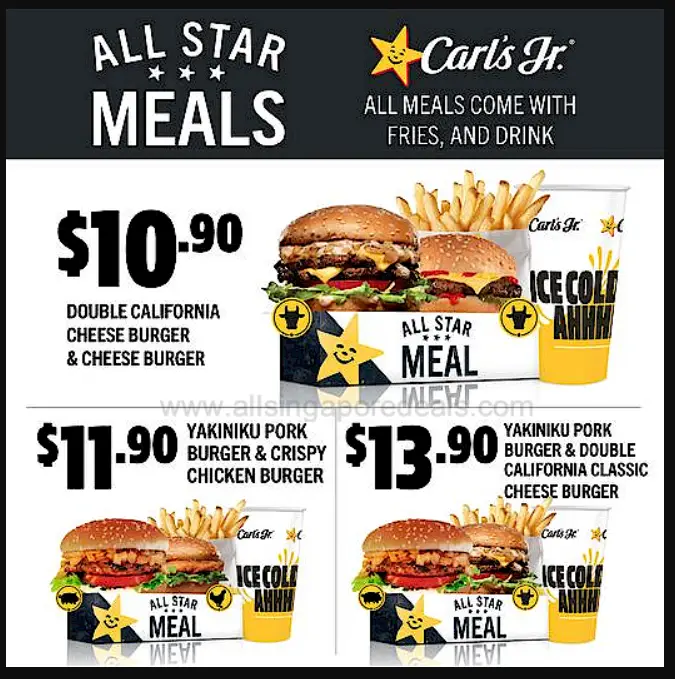 CARLS JR MENU SINGAPORE PRICES