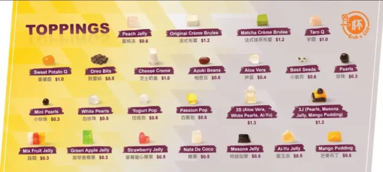 EACH A CUP MENU SINGAPORE