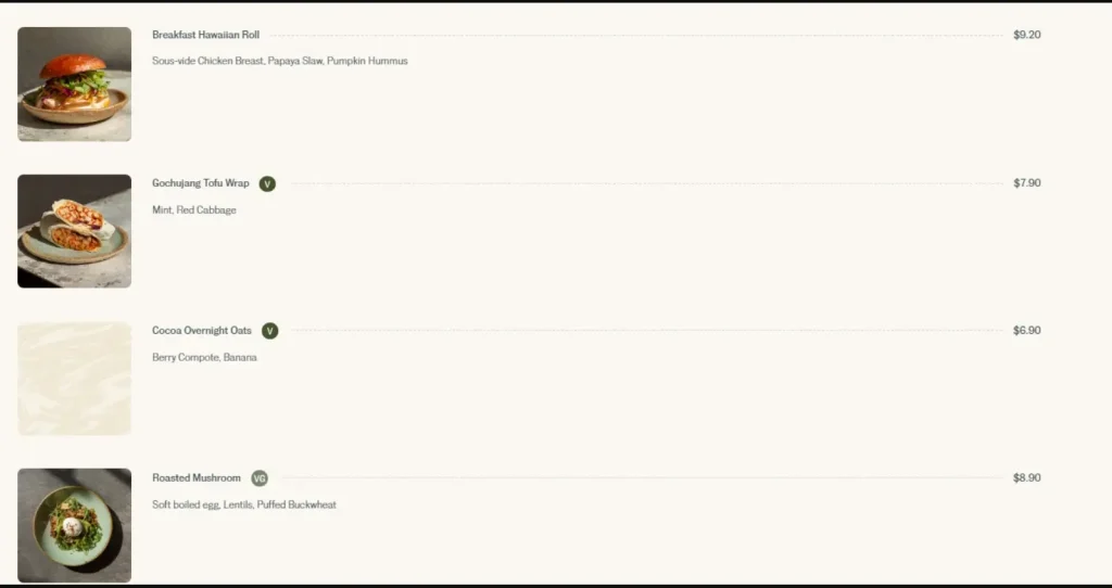 GRAIN TRADERS MENU SINGAPORE PRICES