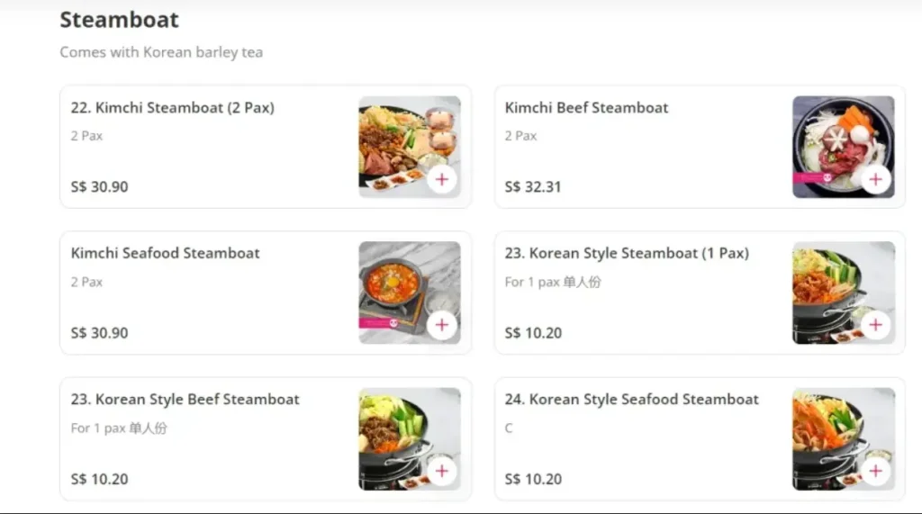 HA JUN MENU SINGAPORE PRICES