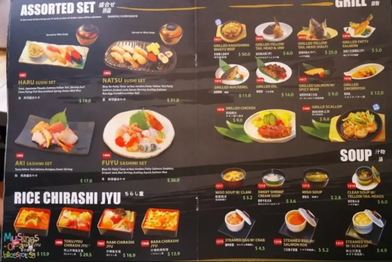 ITACHO SUSHI MENU SINGAPORE PRICES