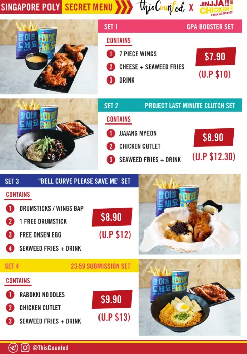 JINJJA CHICKEN MENU SINGAPORE PRICES