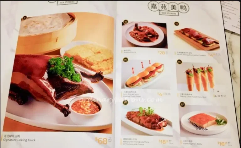 KAI DUCK MENU SINGAPORE