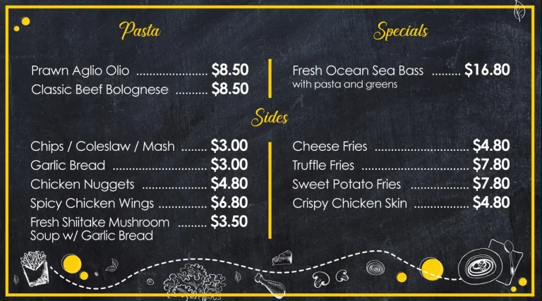 MASTER CHIPPY MENU SINGAPORE PRICES