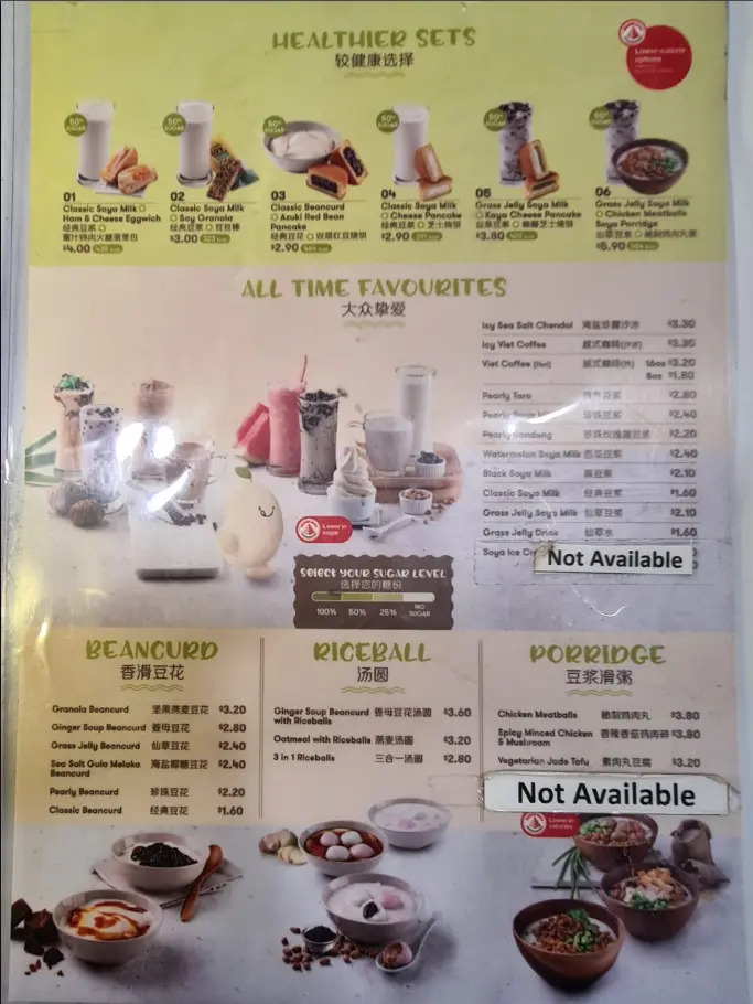 MR BEAN MENU SINGAPORE PRICES