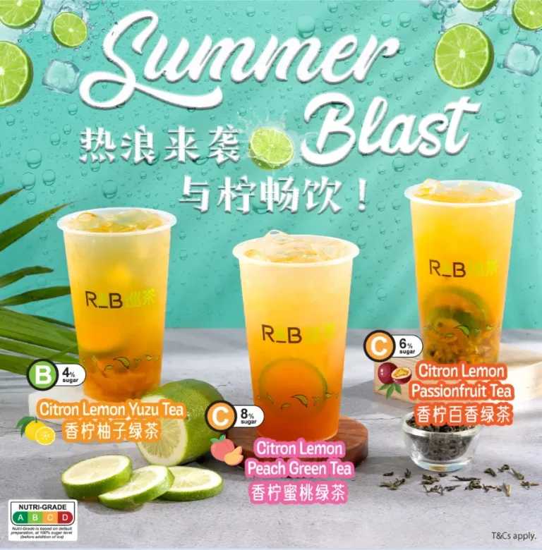 R&B TEA MENU SINGAPORE PRICES