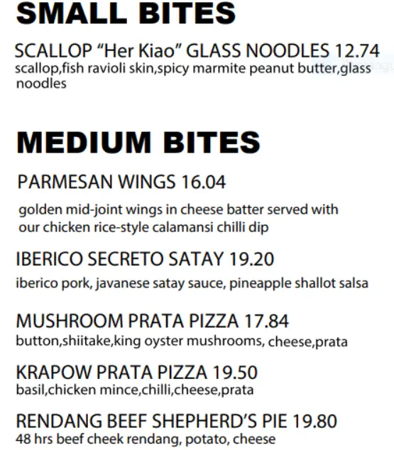 RELISH MENU SINGAPORE PRICES