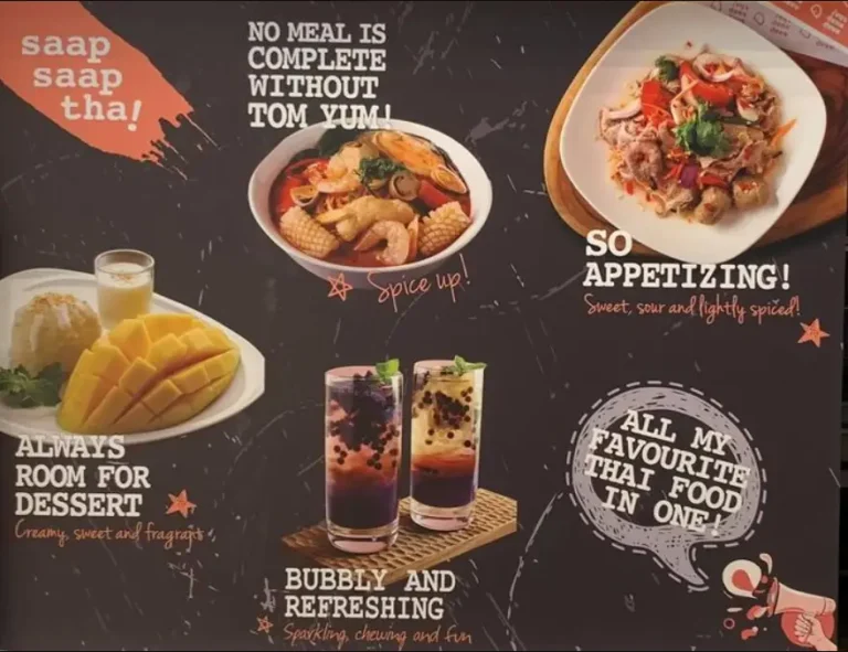 SAAP SAAP THAI MENU SINGAPORE