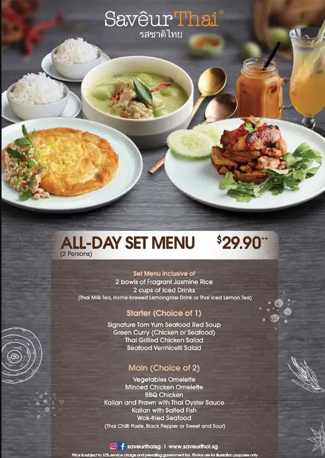 SAVEUR THAI MENU