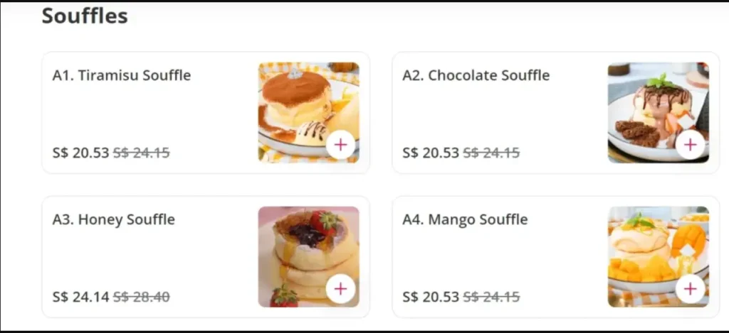 SMILE DESSERT MENU SINGAPORE PRICES