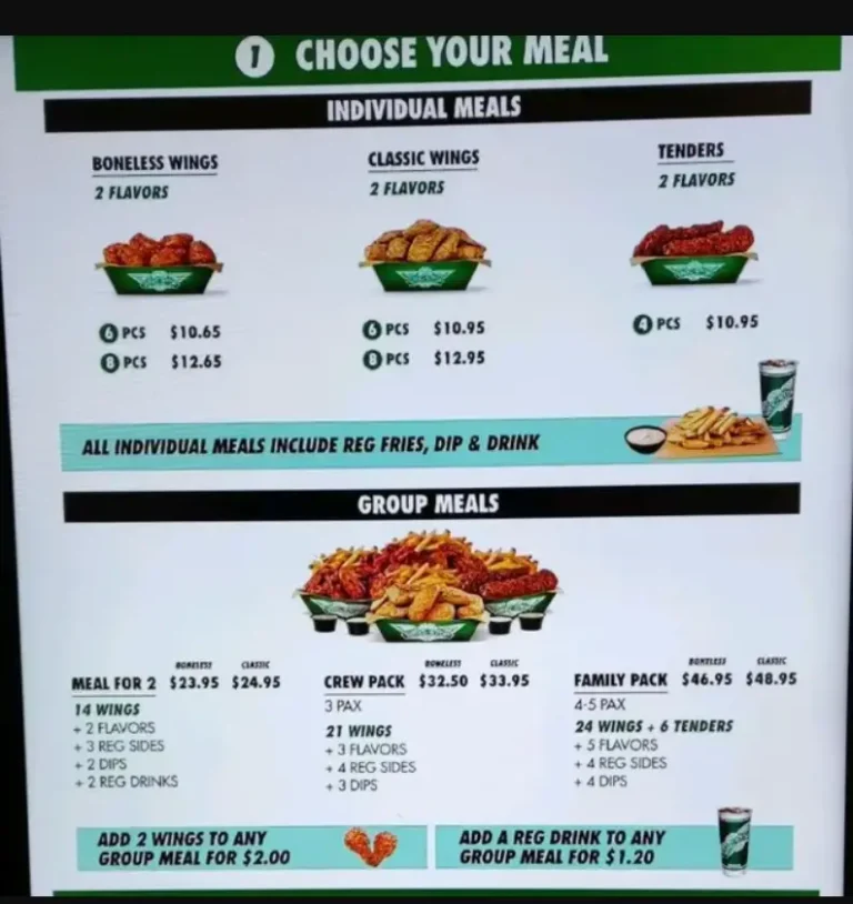 WINGSTOP MENU SINGAPORE