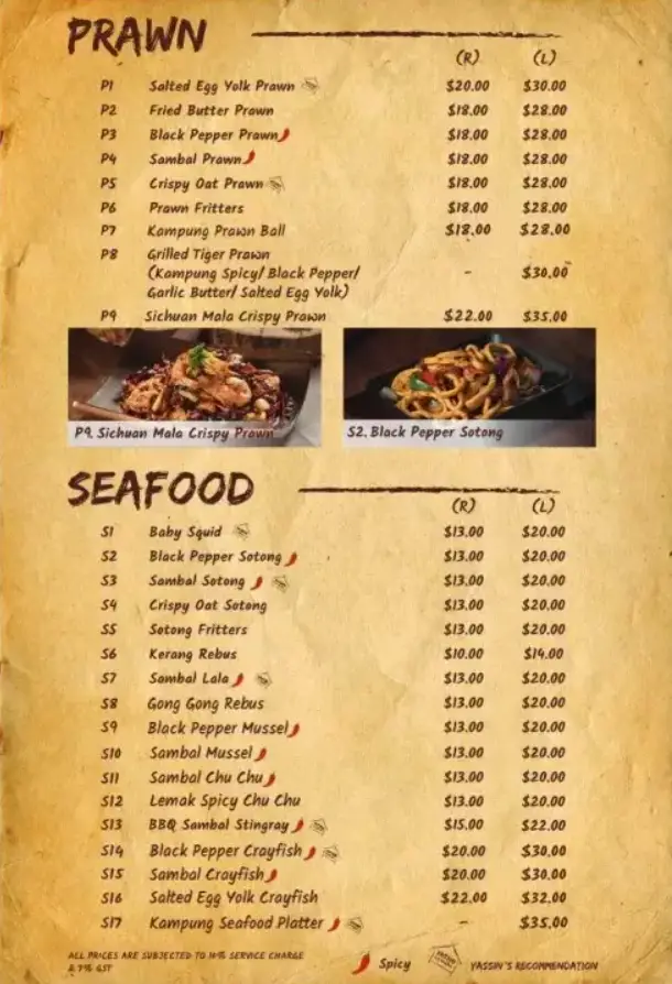 YASSIN KAMPUNG MENU