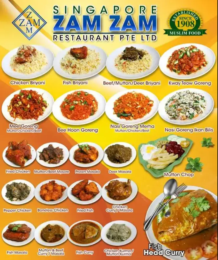 ZAM ZAM MENU SINGAPORE PRICES