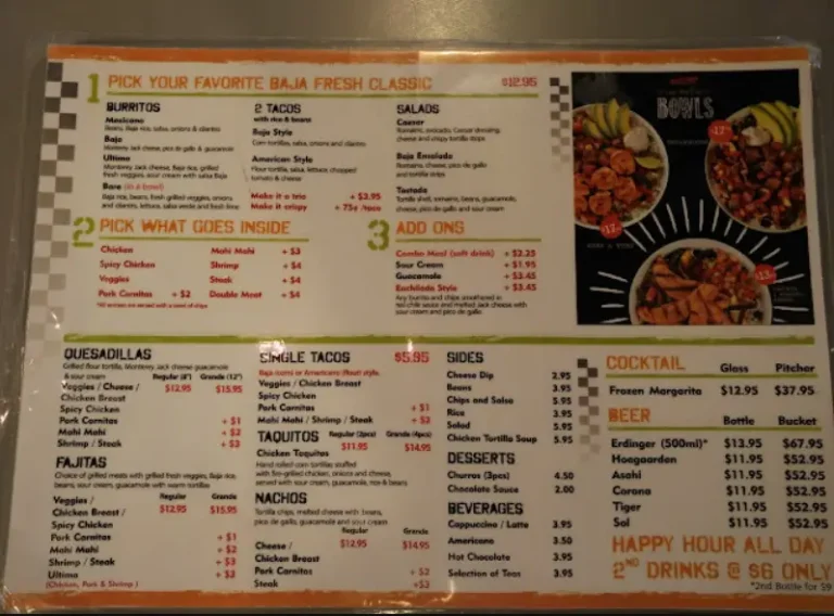 BAJA FRESH MENU SINGAPORE