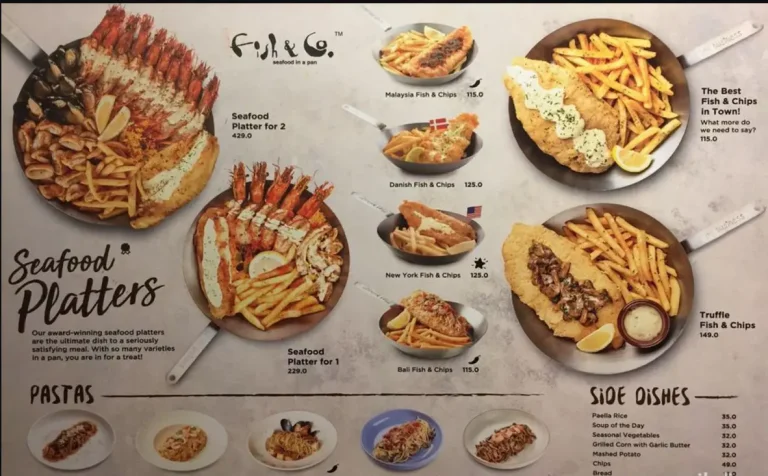 FISH AND CO MENU