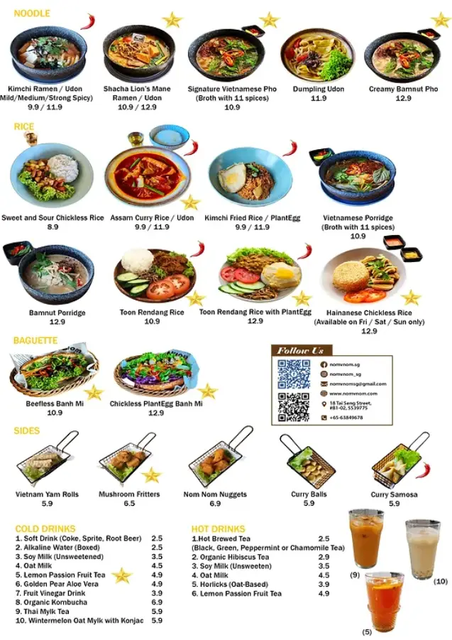 NOMVNOM MENU SINGAPORE PRICES